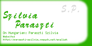 szilvia paraszti business card